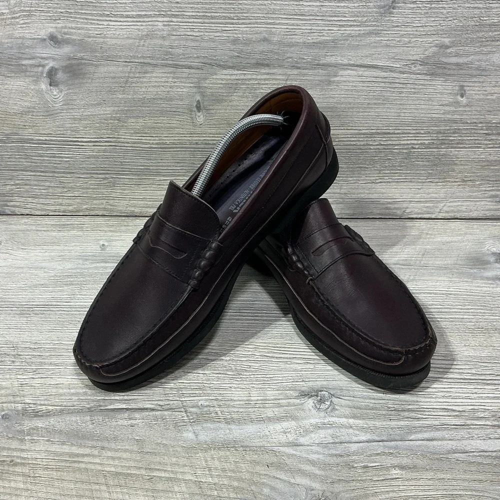 Mephisto Cap Vert Spinnaker Boat Shoes Men's Size 12 Wine Slip on Penny Loafers
